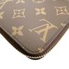 LOUIS VUITTON Monogram Zip Around Long Wallet purse Monogram canvas Brown M60017 Used
