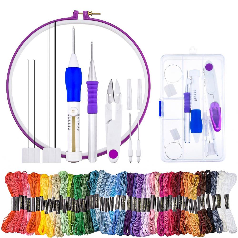 Kit De Broderie Magique Au Stylo (aiguille Punch Needle) - Set DIY Couture Et Tricot
