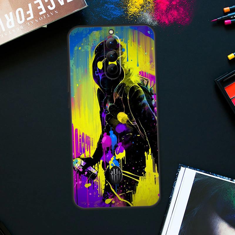 Gas Mask Case For ZTE Nubia Red Magic 9 Pro Plus RedMagic 8 8S Pro Plus 6 7 6S 7S Pro 5S 6R 5G Cover