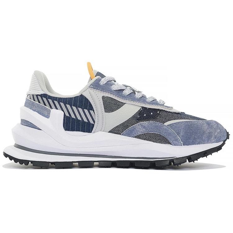 Li Ning Textile, Synthetic Leather Trendy Cushioning Slip Resistant Abrasion Resistant Low top Casual Shoes Men's AZGS079-1