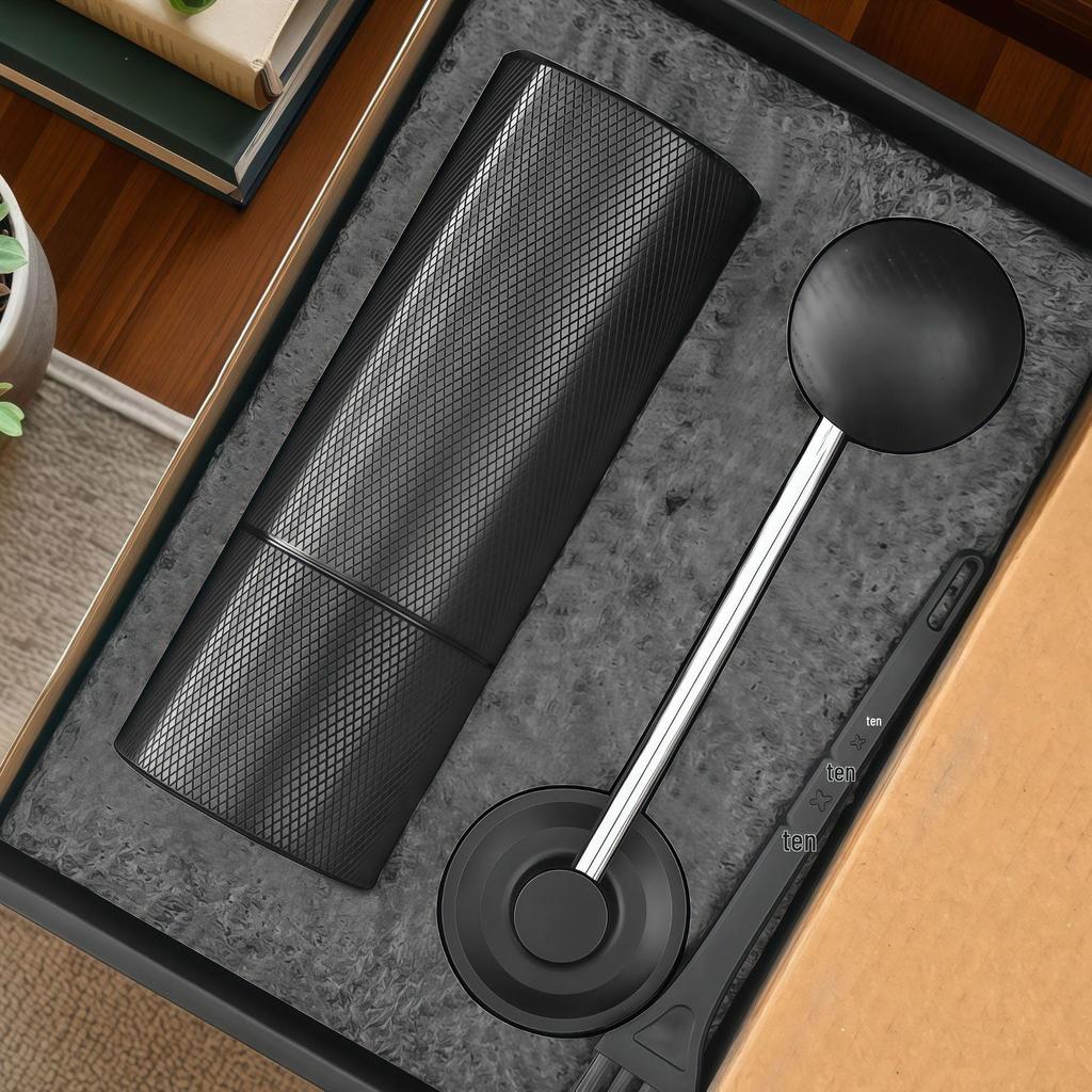 Portable Stainless Steel Manual Coffee Grinder with Hand Crank