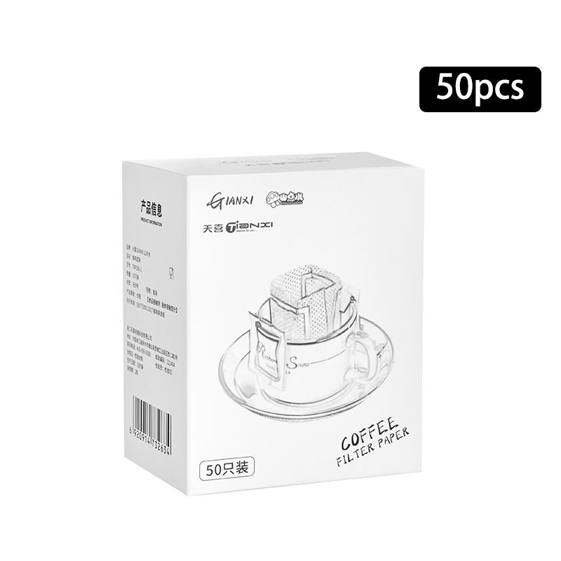 

50 одноразовых фильтров для капельного кофе пищевого класса ручной работы с подвесным ушным фильтром для кофемашины