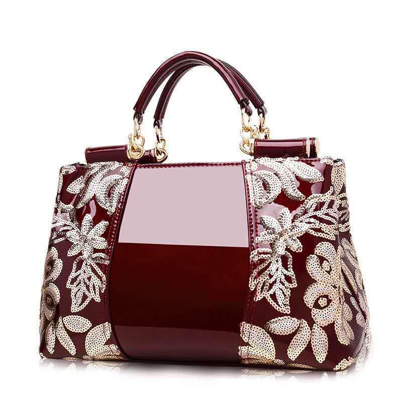 Ladies' 2026 Patent Leather Shoulder Bag: Elegant European & American Style Handbag & Crossbody for Women.
