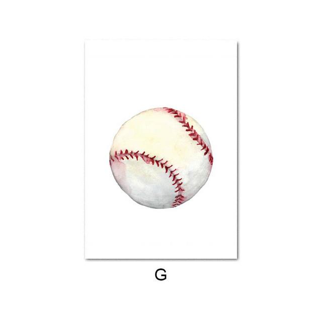 Football Basketball Sport Canvas Child Poster Nursery Print Simplicity Wall Art Painting Kids Boy Bedroom Decoration Picture
