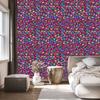 Neon Glitter Hearts Wallpaper Purple, Violet and Red 50x1000