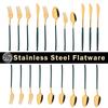 20Pcs Mirror Pink Gold Flatware Cutlery Set Sainless Steel Home Dinnerware Party Fork Spoon Knife Kitchen Dinner Tableware Set