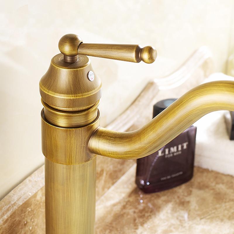 Bathroom Tall Basin Sink Faucet 360 Degree Turn Sink Hot and Cold Bath Sink Vessel Faucets Water Mixer Crane EL5002