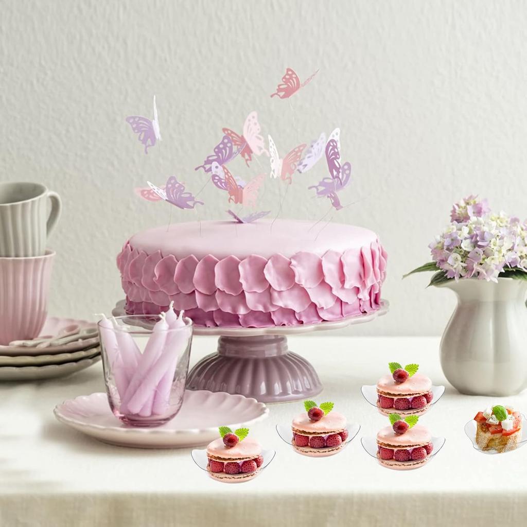 100 Pcs Dessert Plates, Mini Clear Disposable Dessert Bowls, Oval Plastic Ice Cream Cups Appetizer Tray, Sauce Dish/Bowls, Tomato Sauce, Salad