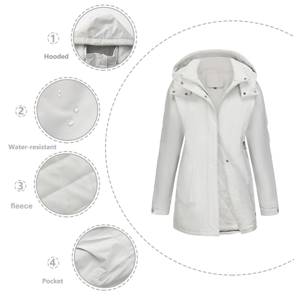 Women's Detachable, Windproof, and Warm Hiking Jacket for Autumn and Winter – A Versatile and Stylish Casual Outerwear.