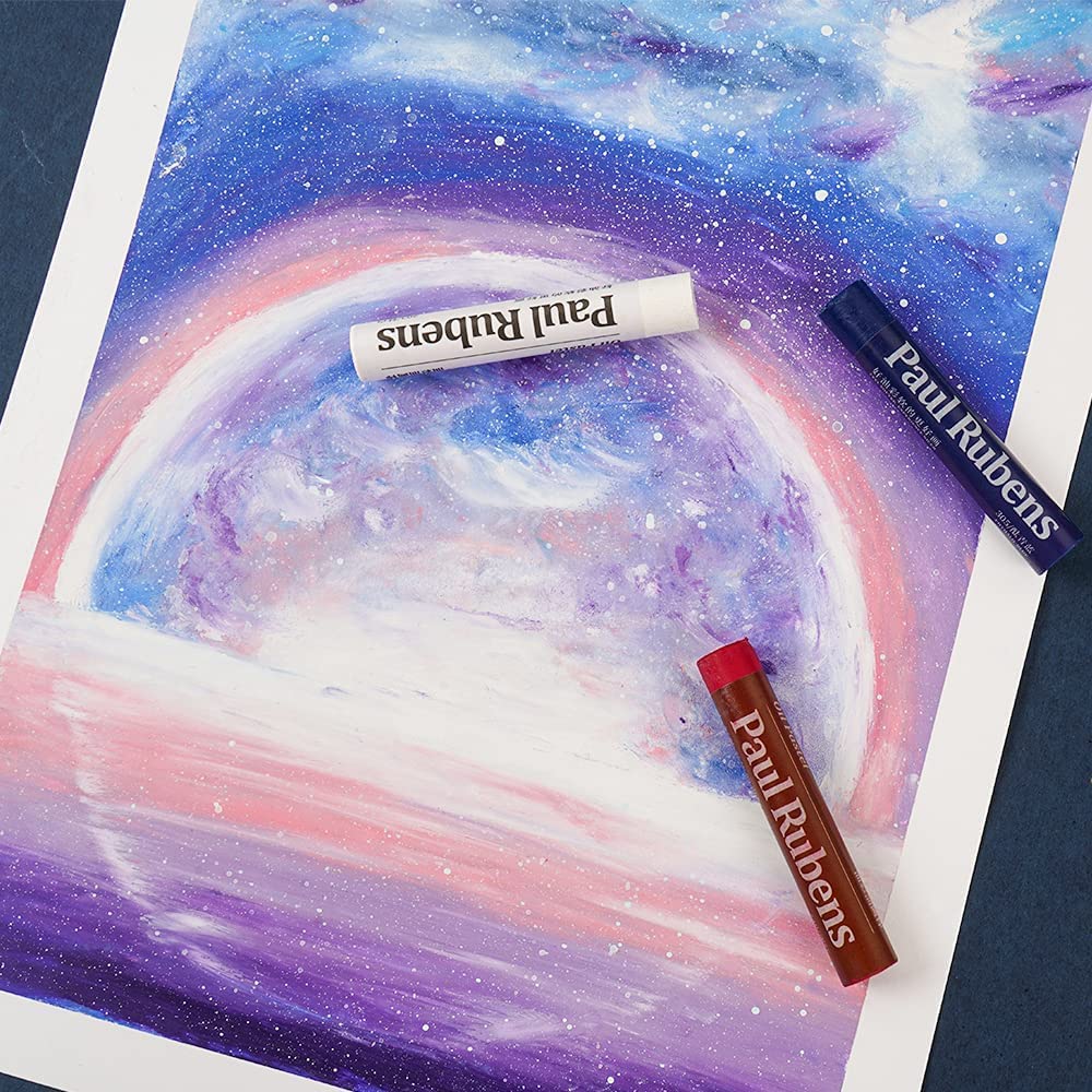 Paul Rubens Oil Pastels, Soft Pastels, Art Supplies, Drawing Set for Sketching, Painting, Oil Painting, and Coloring (50 Colors, 51 Pieces)