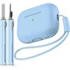 For Airpods Pro 2 Case Cover with Cleaner Pen Kit Soft Silicone Protective Case for Apple Airpods Pro 2nd/1st Case Generation