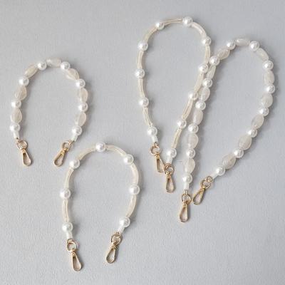 New Fashion Woman Bag Accessory Detachable Solid Beaded Chains Acrylic Pearl Luxury Strap Women Handbag Shoulder Handle Chain