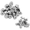 20 Sets 10mm x 7mm Flat Head Rivet Studs For Bag Shoes Clothes Decorarion(silver)