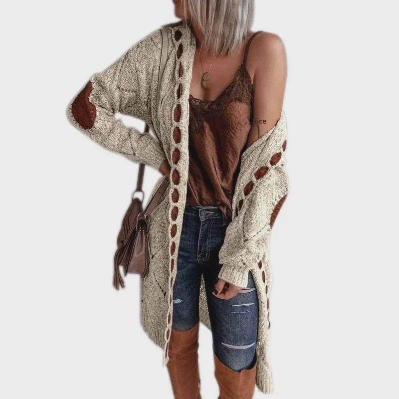 Women's Hot-Selling Mid-Length Knit Sweater Coat