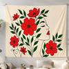 Flower-shaped Female Face Tapestry