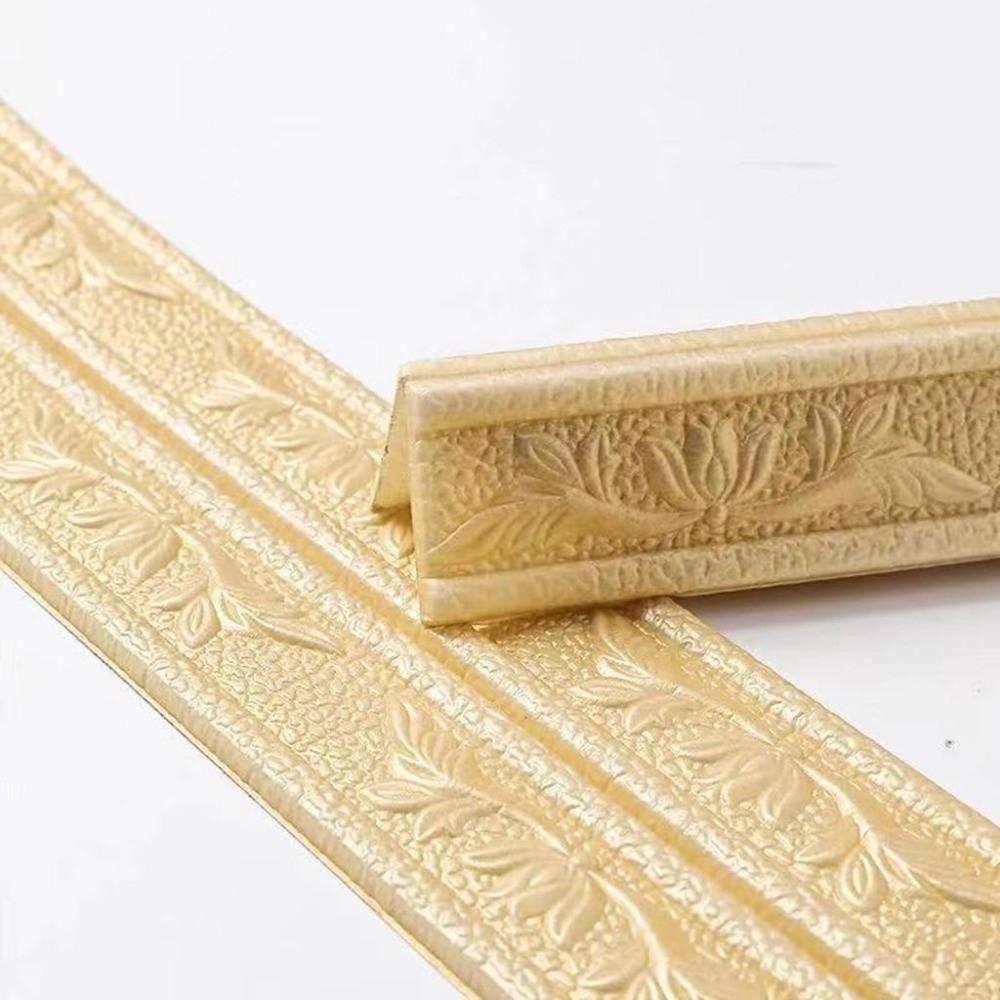 Self-adhesive Baseboard Embossed Wall Waist Line Wall Sticker Corner Wallpaper Edge Strip Stickers