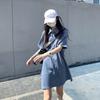 Elegant Summer Waffle Knit Polo Collar Dress - Age-Reducing, Solid Color Short Skirt for Women (2026)