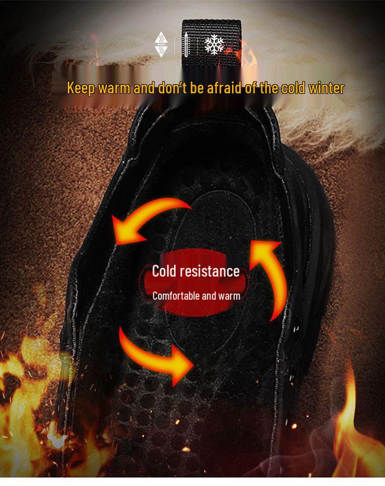 2025 Men's Winter Fleece-Lined Casual Leather Martin Boots - Mid-Top Autumn Work Shoes