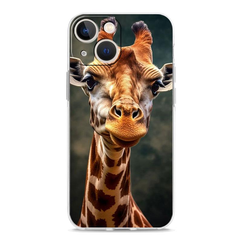 Giraffe Illustration Phone Case For iPhone 11 Cases iPhone 15 12 13 14 16 Pro Max X XR XS 14 15 Plus 16Pro iPhone16 Clear Cover