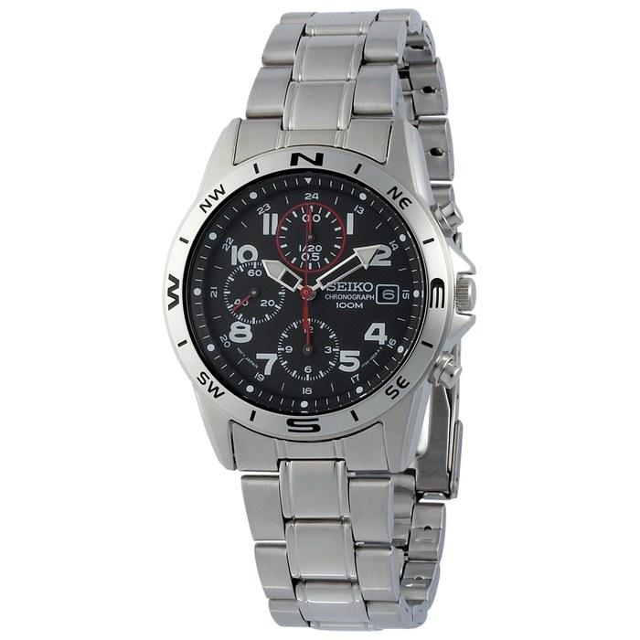 Seiko SND375PC Men's Watch - Black/Silver/White