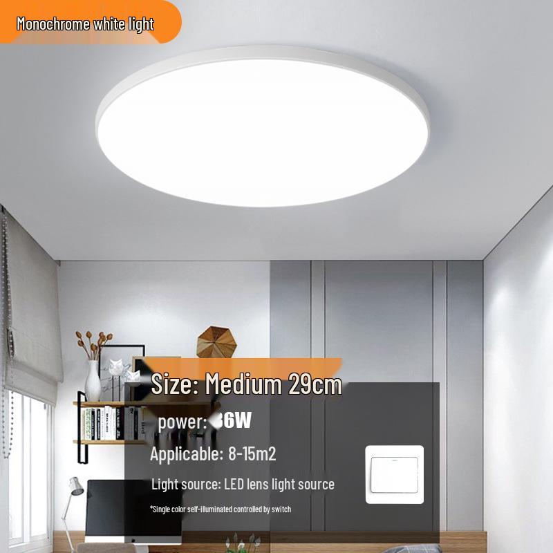 Round Waterproof LED Ceiling Light for Kitchen, Bathroom, Bedroom, Balcony, or Corridor
