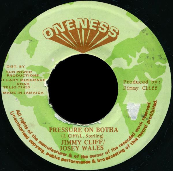 

7inch Record JIMMY CLIFF / JOSEY WALES - Pressure On Botha NONE Oneness Jamaica Reggae, Ska & Dub Used