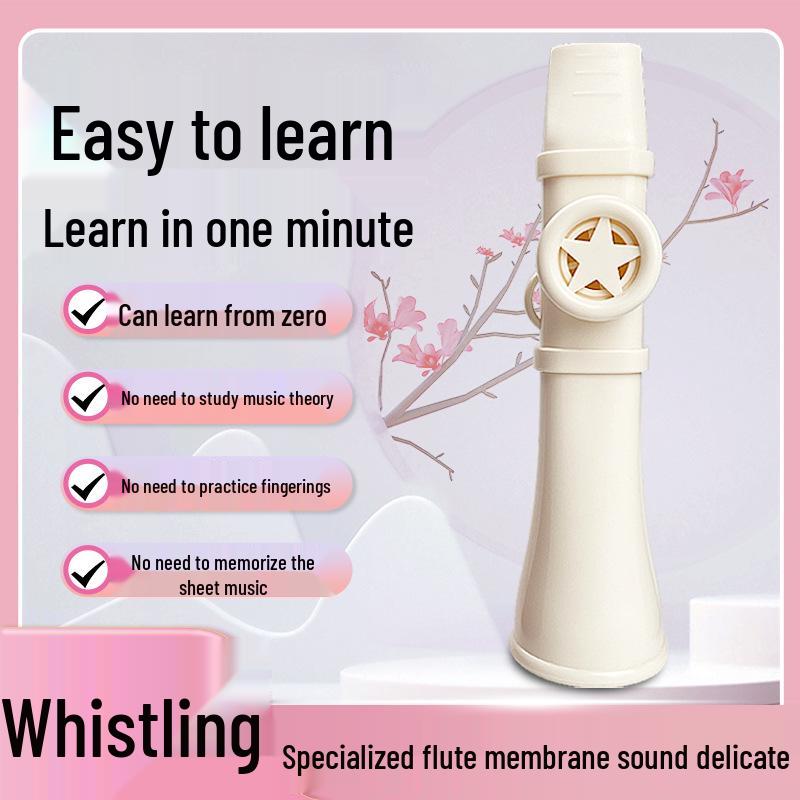 

Kazoo Instrument: Simple Plastic Mouth Flute – Easy to Play Without Learning чёрный