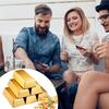 Decorative Gold Bar Candy Box for Home or Office Display and Small Item Storage