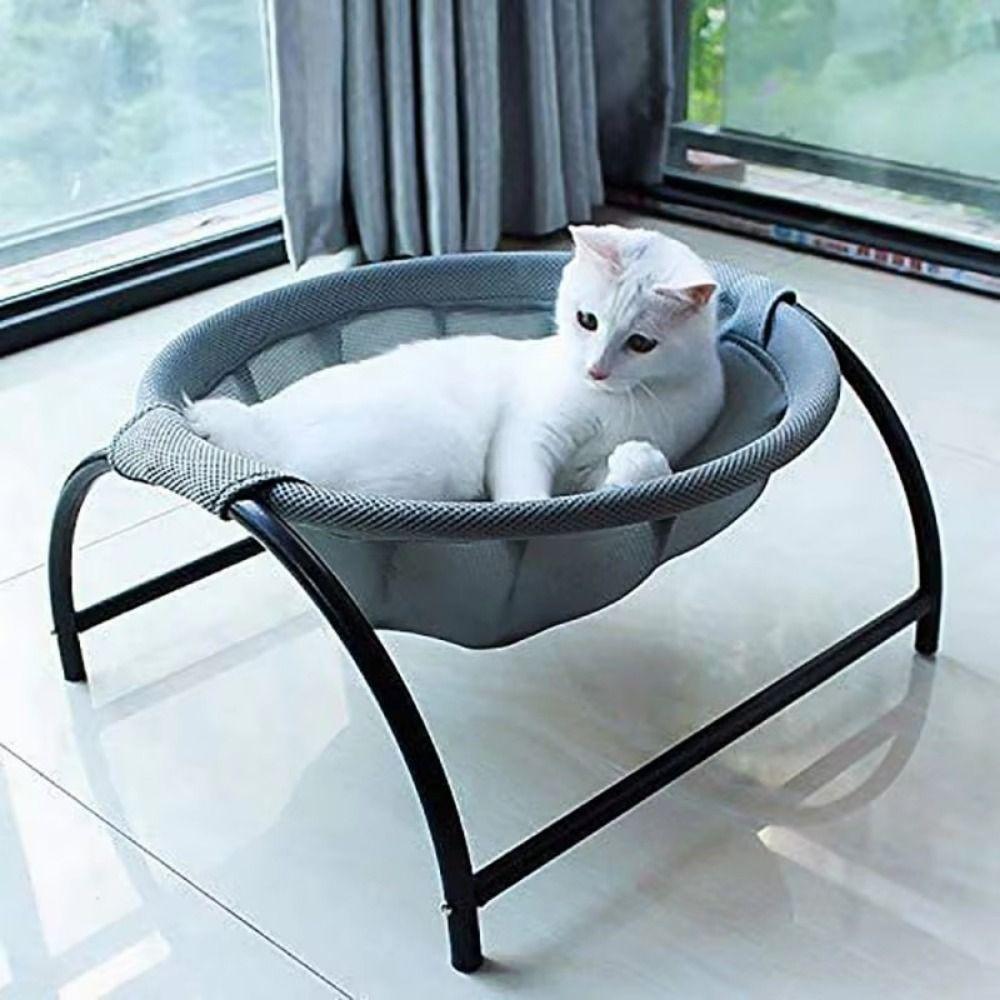 With Stand Cat Standing Bed Breathable Pet Sleeping Nest Cozy Elevated Cat Hammock  Indoor