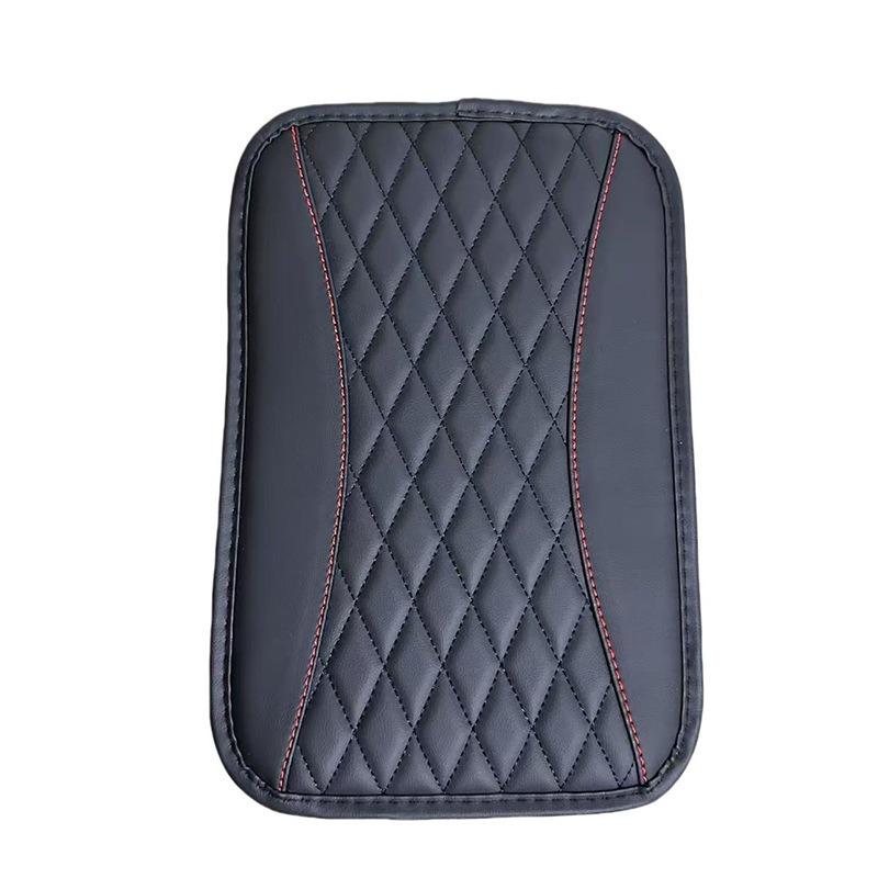 Multi-color Car Armrest Box Cover, Armrest Box Mat, High-quality Artificial PU Leather Two-color Splicing Quilted Design