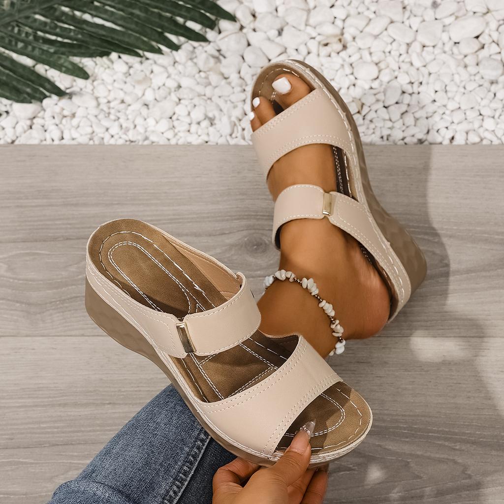 Fashion Summer Woman Slippers Fashion Wedge Women Shoes Open Toe Slip On Sandals Casual Lightweight Slippers Female Slides Women