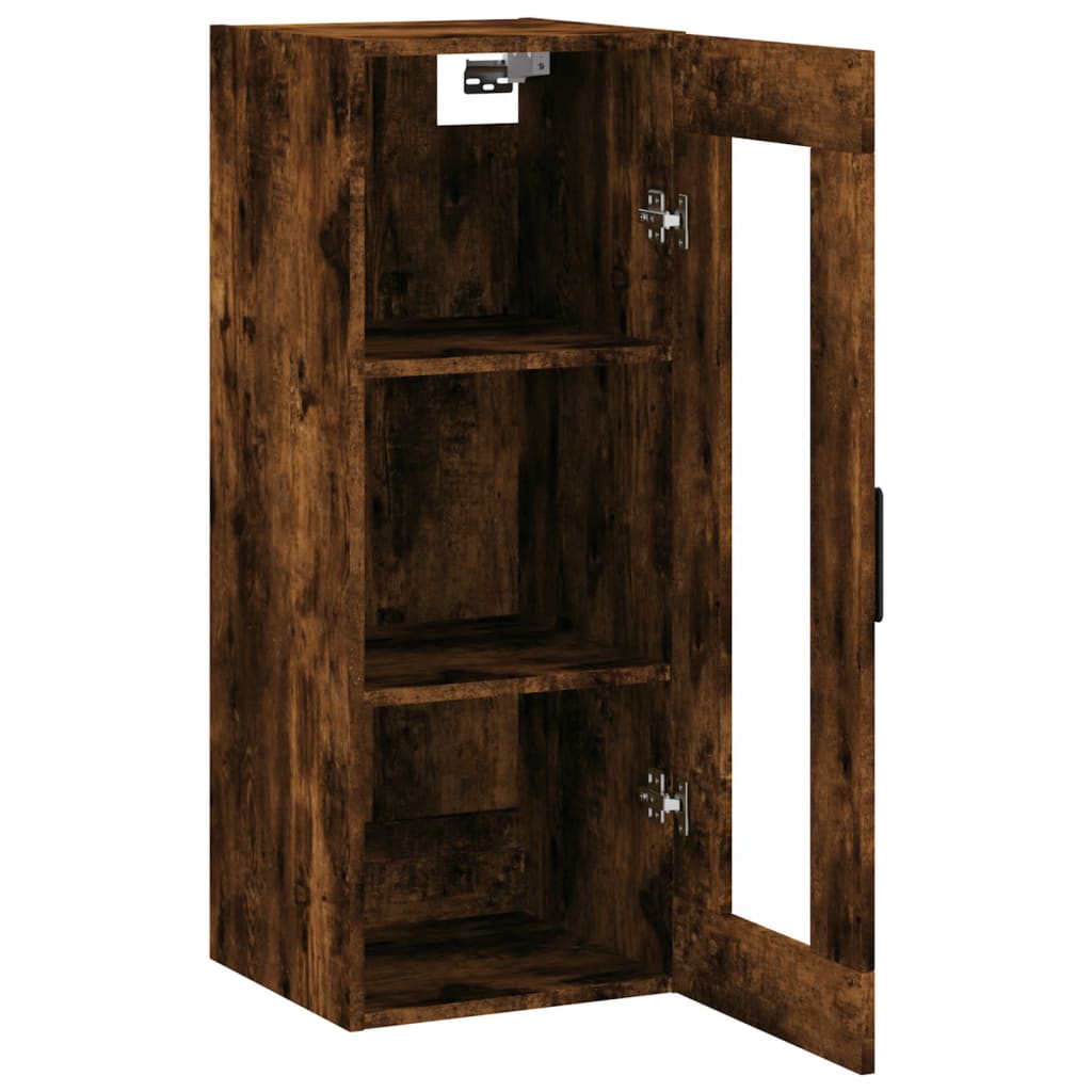 Wall Cabinet Smoked Oak 34.5 x 34 x 90 cm