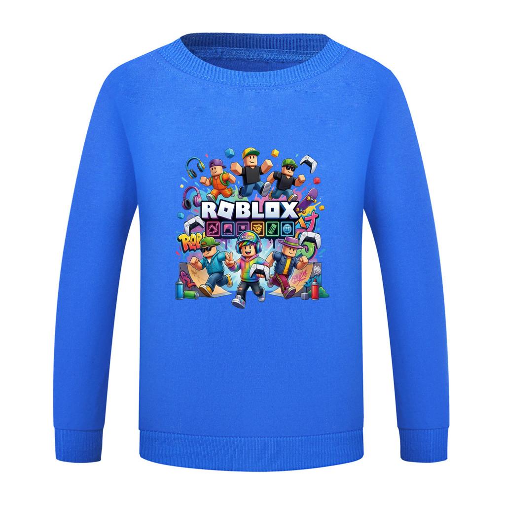 5573 Boys Girls Roblox Game Printed Round Neck Long Sleeves Sweatshirt Top