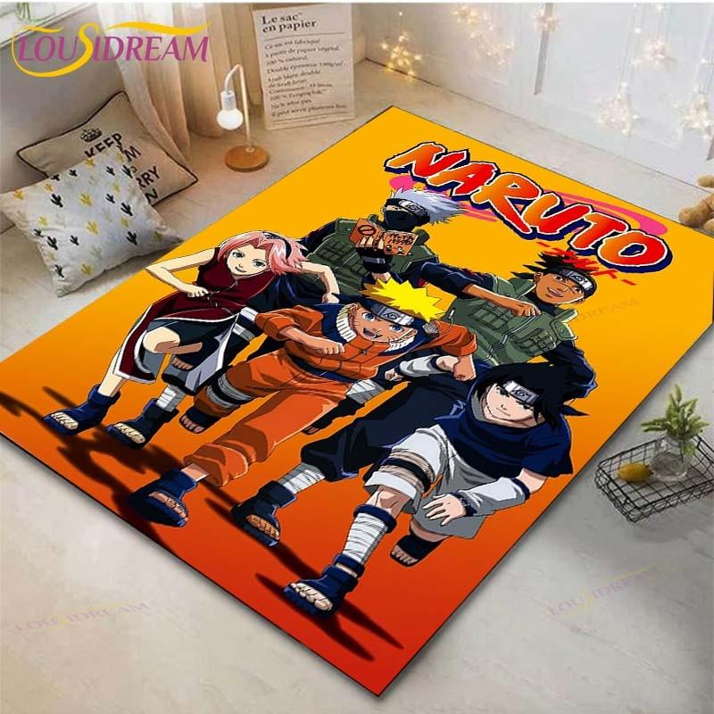 Anime Naruto Printed Floor Mat Living Room Area Rugs Bedroom Bedside Bay Window Carpet