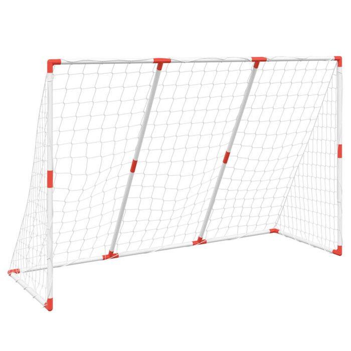 But de football pour enfants avec ballons 2 en 1 blanc