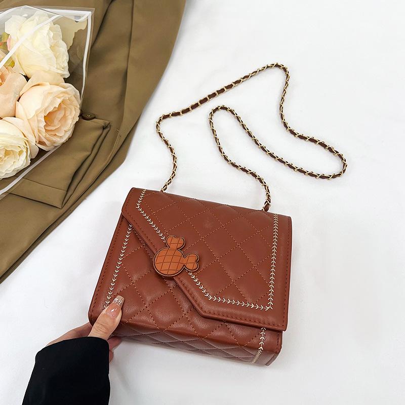 Women's New Chain Shoulder Bag Simple Casual Crossbody Bag Fashion Trendy Small Square Bag