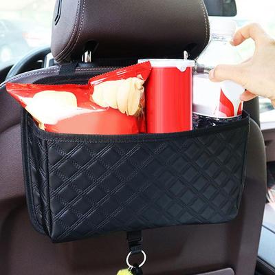 Back Seat Car Organizer Seat Back Organizer Convenient Car Storage Organizer Exquisite Leather Backseat Organizer For Phone Food