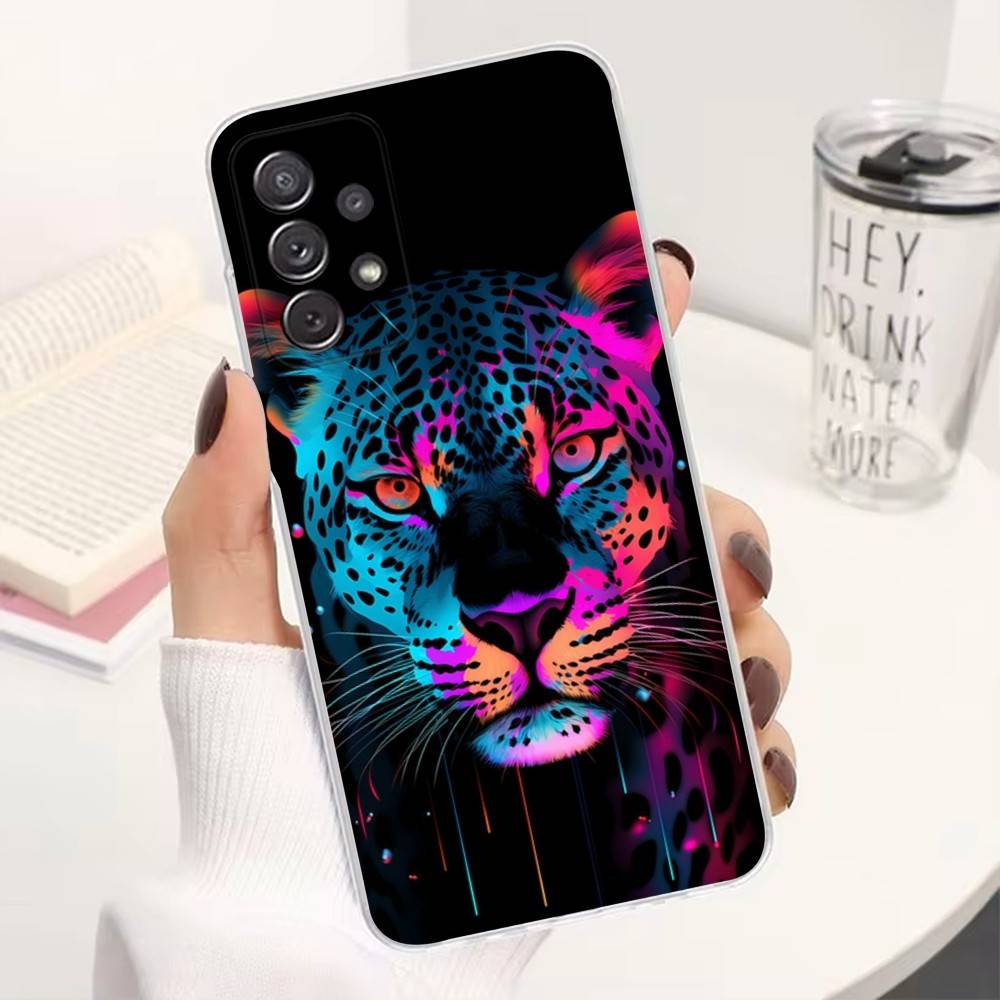 Cooler Leopard Für Samsung A51,30,71,S9,Ultra,Lite,S23,22,21,Plus,10,20,FE, Transparent, Silikonhülle
