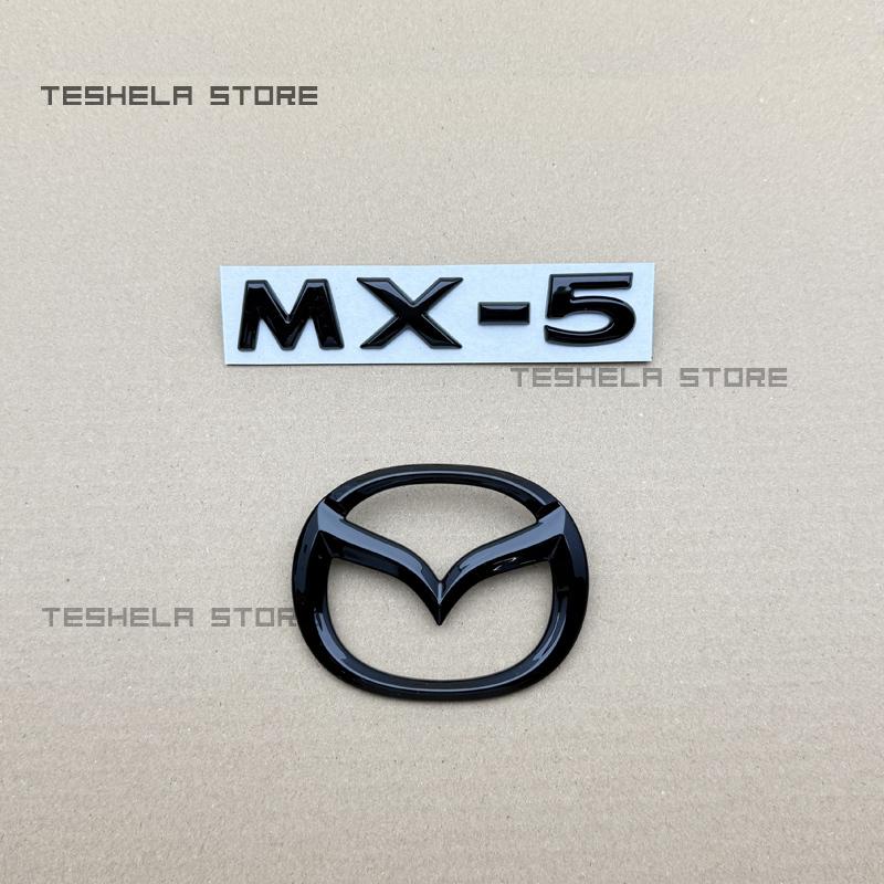 Car Black Front Rear Logo Car Sticker Rear Trunk Body Fender Letters w Labeling Emblem Badge Logo For MAZDA MX5ND 2015-2026