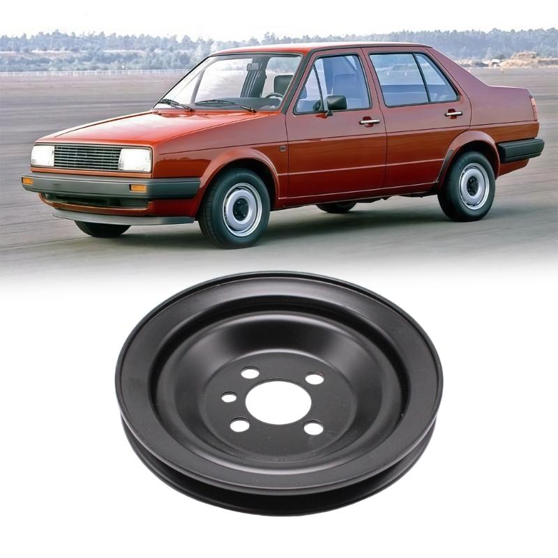 Vehicle Engine Repair Pulley, Steel Crankshaft Belt Service Part with Center Opening, Mounting Holes, and Ref 111143755 for Workshop Maintenance