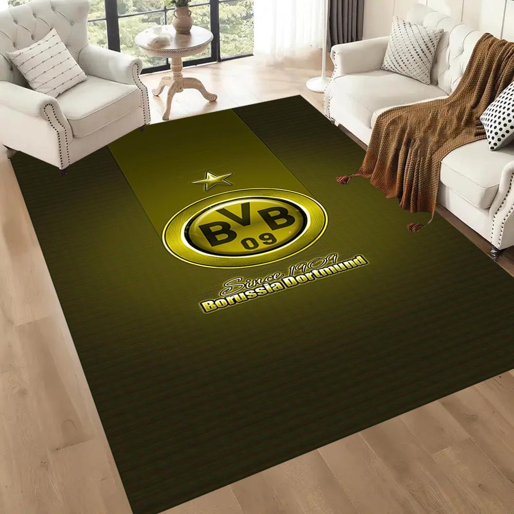 Borussia Dortmund Floor Mat Perfect For Foyer Hallway Decorate Room Playrooms Antislip Rug Decorate Offices