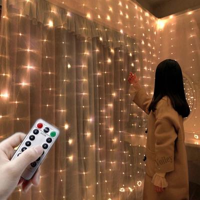 3M USB LED Vorhänge Girlande Led Licht Girlanden Weihnachtsbeleuchtung Ramadan Dekorationen 2023 Lichterketten Hochzeit Dekor Neues Jahr