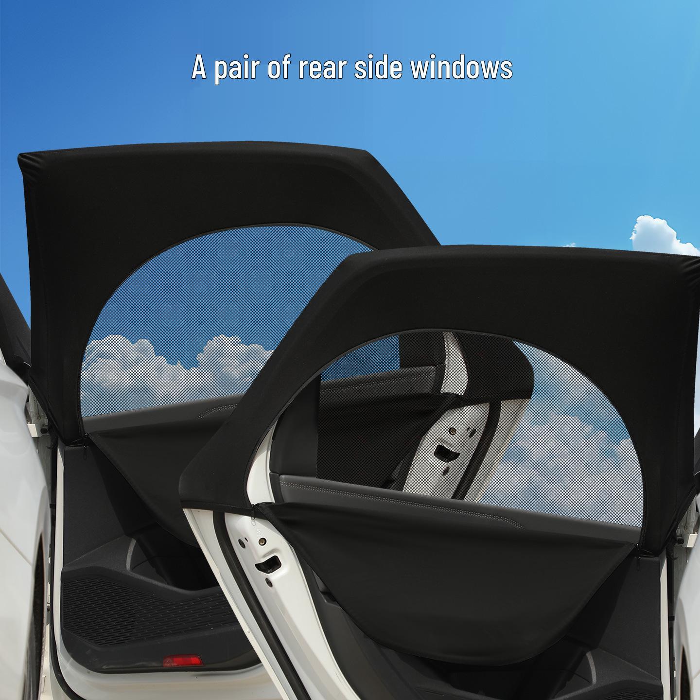 

Double Layer Zipper Car Sunshade: Breathable Privacy Shield for Interior Sleeping and Sun Protection SUV