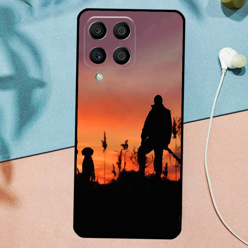 Hunter Man Fishing Dog For Samsung Galaxy M53 M33 M11 M21 M31 M12 M13 M14 M15 M35 M34 M54 M32 M52 M06 M16 M55 Case