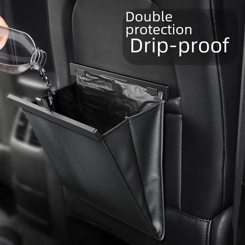 Large Capacity Foldable Waterproof Car Trash Can with Hook