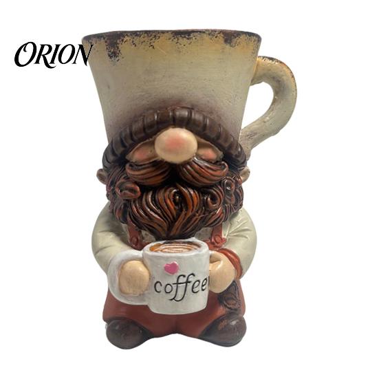 Cute Gnome Figurines Coffee Ornaments, Resin Figurines, Decorative Tabletop Cafe Soft Furnishings Centerpiece for Bar Decor & Lovers Lover Gifts