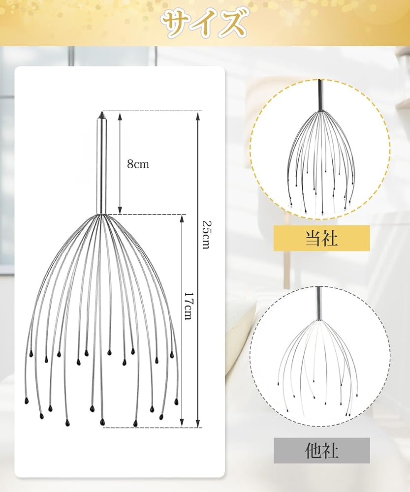 YIBOOOM Scalp Massage Tool 20-Finger Handheld Head Massager for Stress Relief and Circulation