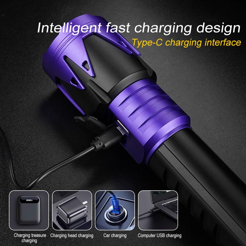 D5 Tactical Work Torch Light Powerful Led Flashlight Aluminium Alloy Flashlights Waterproof Torch Zoomable For Camping Hiking