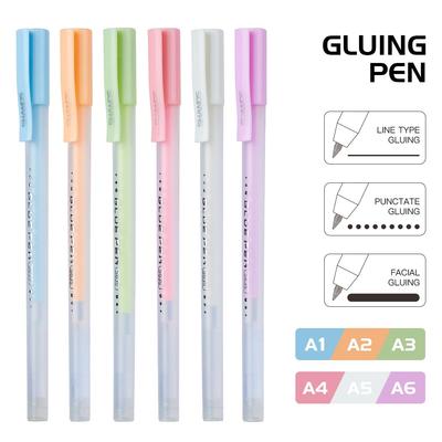 Macaron Portable Quick-Drying Glue Pen for DIY and Student Crafts