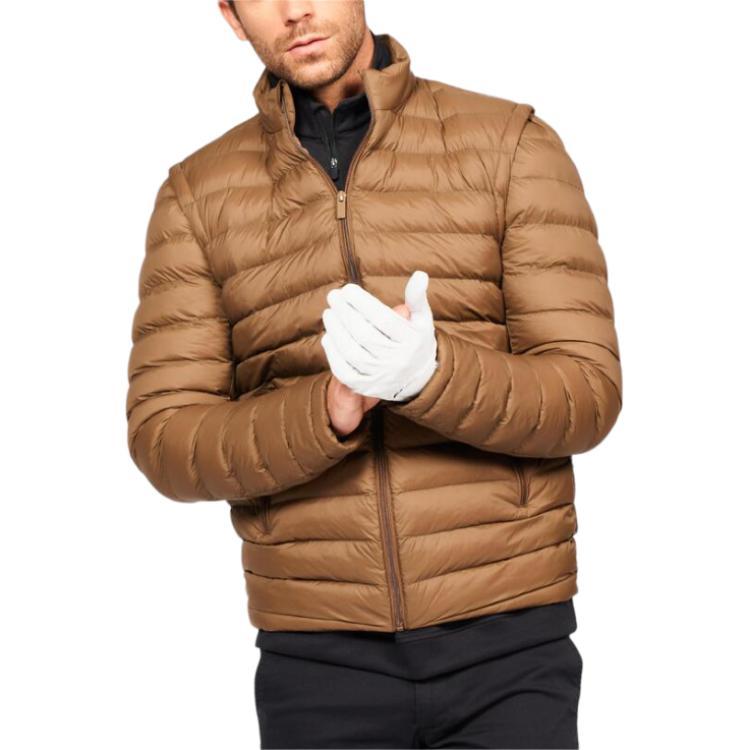 

DECATHLON INESIS CW900 Heatflex Solid Color Warm Stand Collar Water-Repellent Jacket Jacket Men s Brown 2XL-185/120B коричневый